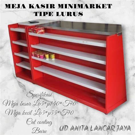 Meja Kasir Minimarket Custom 1,5 Meter: Rapi Kabel, Tahan Gores